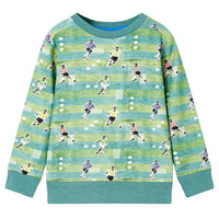 Felpa da Bambino Verde Chiaro MÃ©lange 116cod mxl 110759