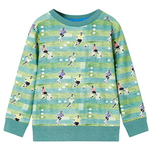 Felpa da Bambino Verde Chiaro MÃ©lange 116cod mxl 110759