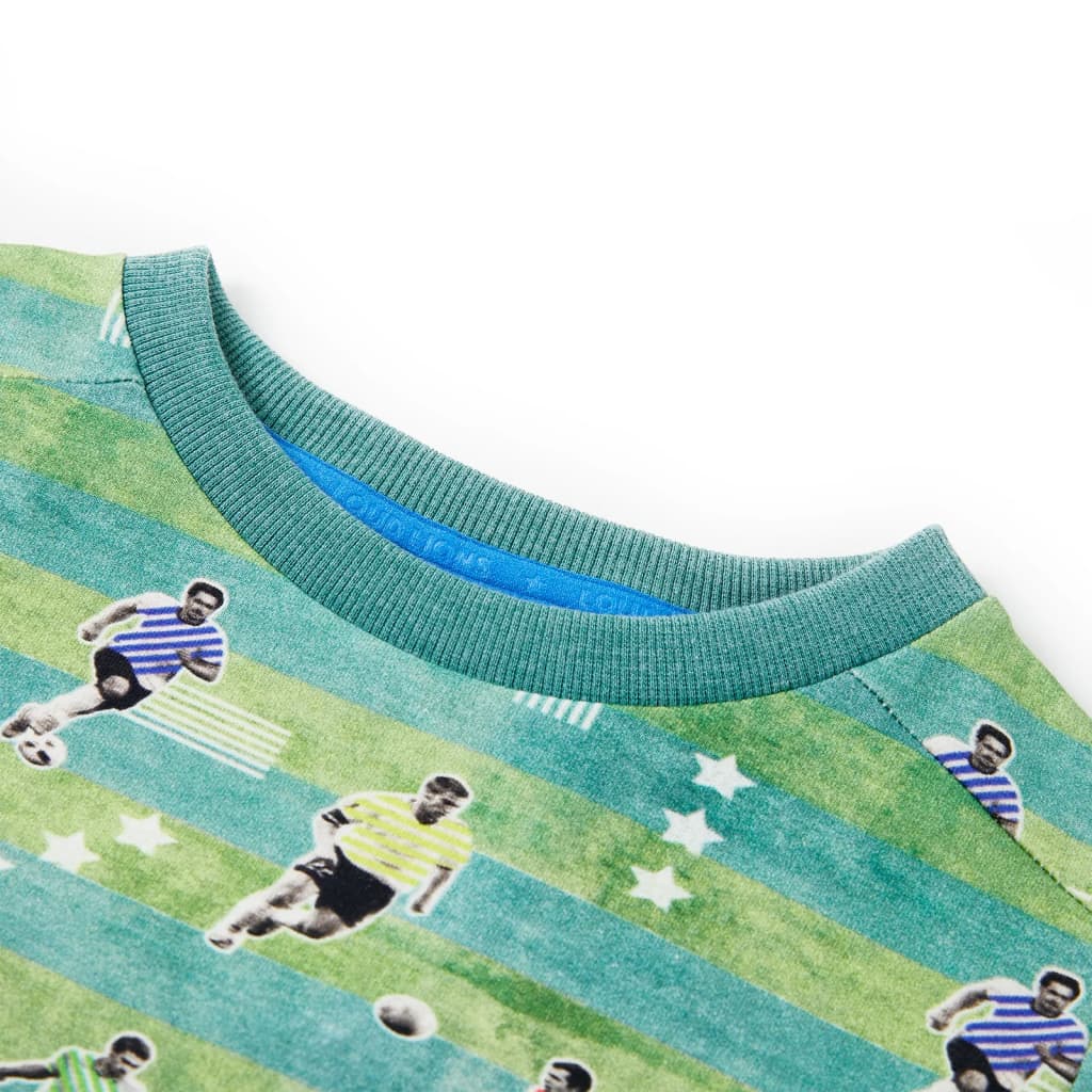 Felpa da Bambino Verde Chiaro MÃ©lange 116cod mxl 110759