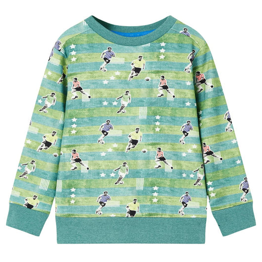 Felpa da Bambino Verde Chiaro MÃ©lange 128cod mxl 86778