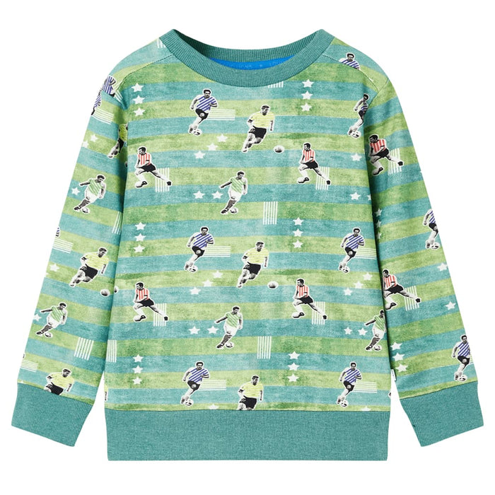 Felpa da Bambino Verde Chiaro MÃ©lange 140cod mxl 110758