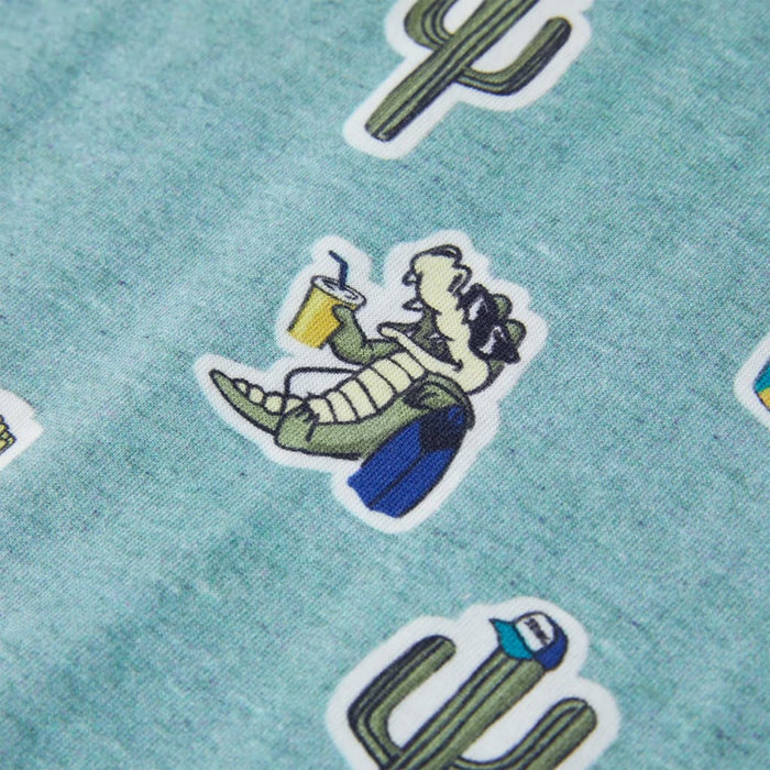 Maglietta da Bambino Verde Chiaro Mélange 140 12483