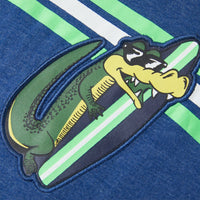 Maglietta da Bambino Blu Scuro Mélange 140 12488