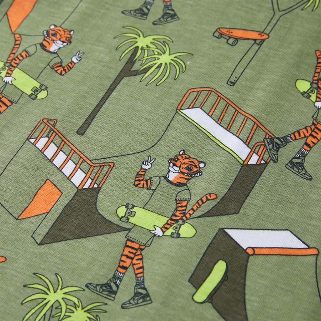 Pigiama Bambino Maniche Corte Cachi Chiaro 116 12511