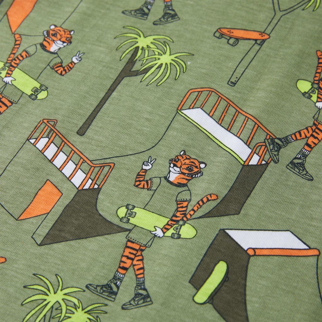 Pigiama Bambino Maniche Corte Cachi Chiaro 128 12512