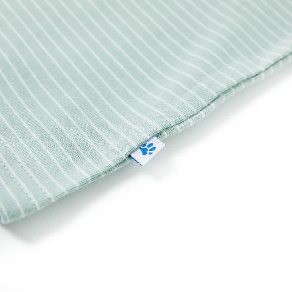 Maglietta da Bambino con Strisce Menta Chiaro 104 12570