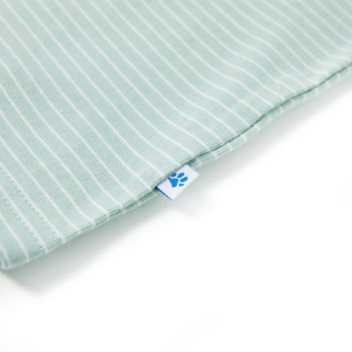 Maglietta da Bambino con Strisce Menta Chiaro 104 12570