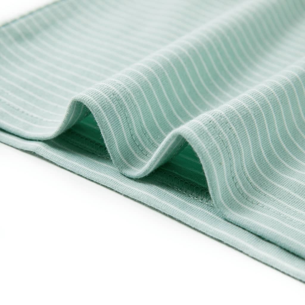 Maglietta da Bambino con Strisce Menta Chiaro 104 12570