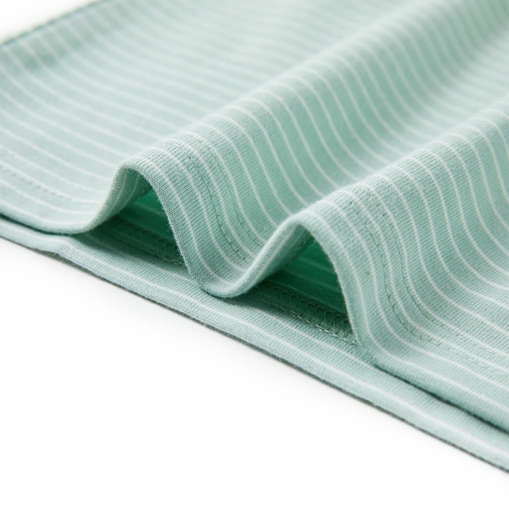 Maglietta da Bambino con Strisce Menta Chiaro 128 12572