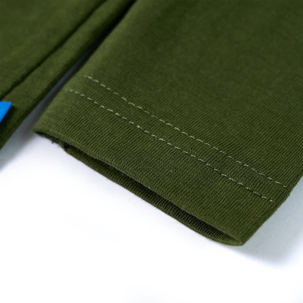 Maglietta per Bambini Maniche Lunghe Cachi Scuro 104 12635