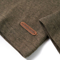 Maglietta per Bambini Maniche Lunghe Cachi Mélange 92 12709