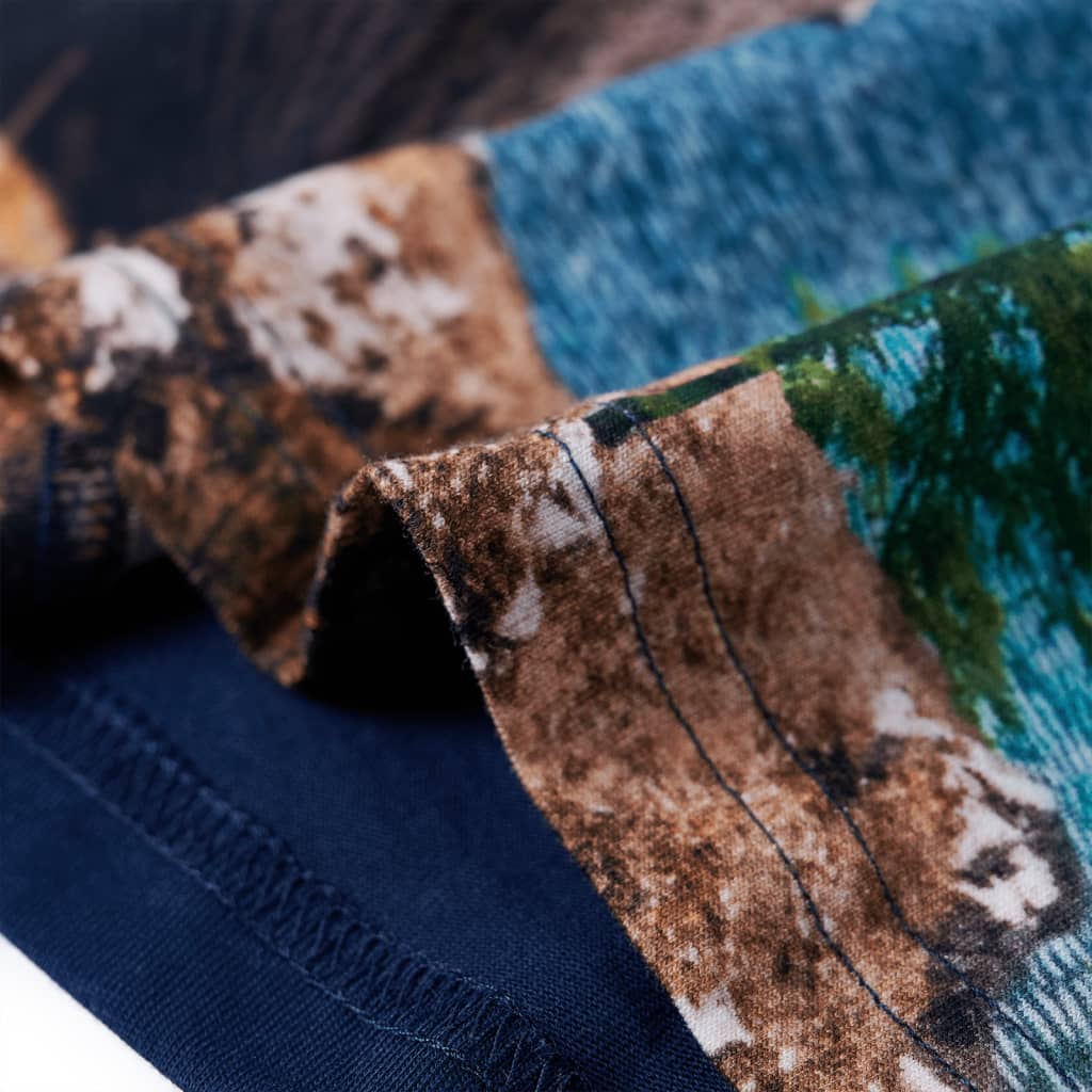 Maglietta Bambini Maniche Lunghe Blu Marino 116 12751