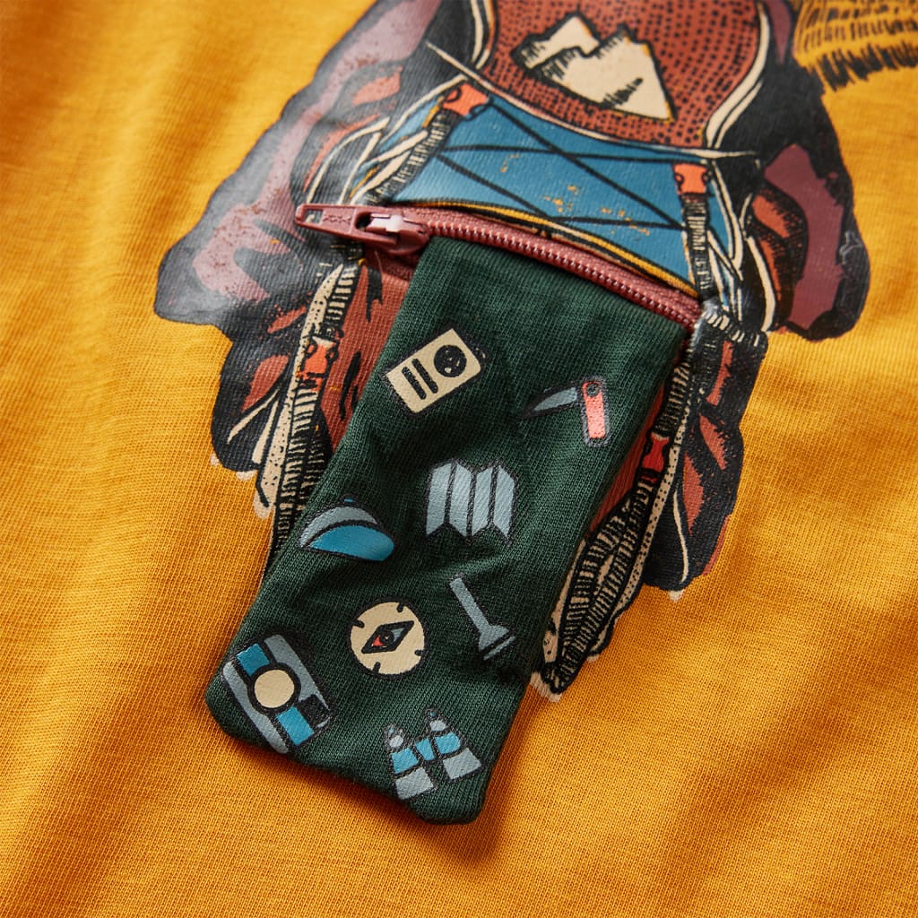 Maglietta da Bambina a Maniche Lunghe Ocra 116