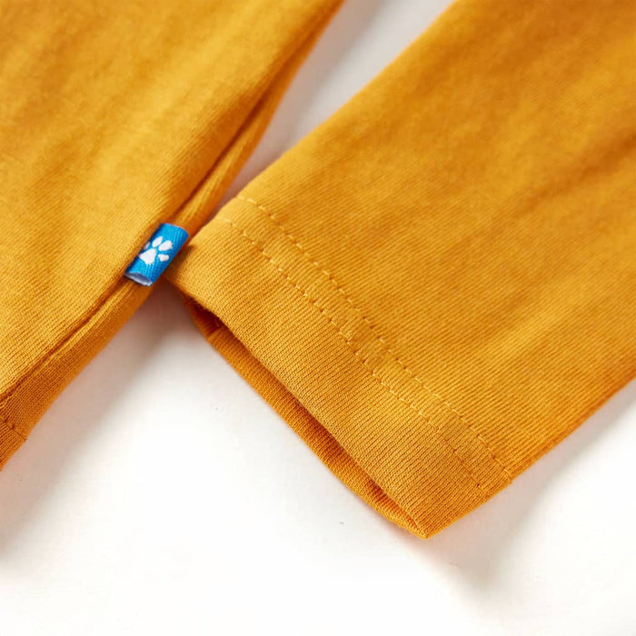 Maglietta da Bambina a Maniche Lunghe Ocra 128 12757