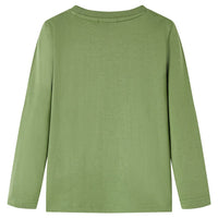 Maglietta da Bambino a Maniche Lunghe Cachi Chiaro 92cod mxl 108052