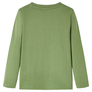 Maglietta da Bambino a Maniche Lunghe Cachi Chiaro 92cod mxl 108052