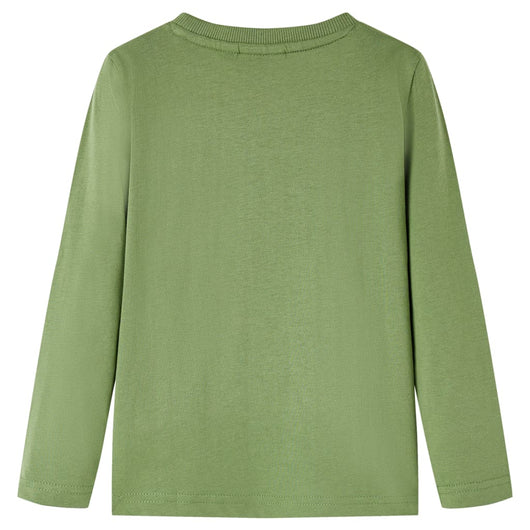 Maglietta da Bambino a Maniche Lunghe Cachi Chiaro 104cod mxl 132249