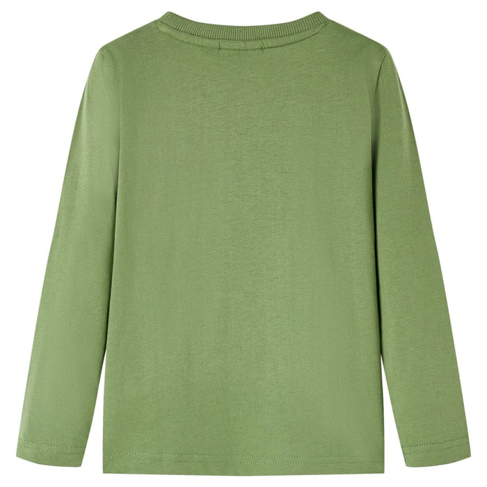 Maglietta da Bambino a Maniche Lunghe Cachi Chiaro 116 12761