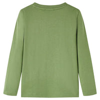 Maglietta da Bambino a Maniche Lunghe Cachi Chiaro 116