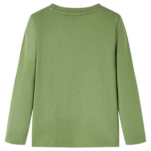 Maglietta da Bambino a Maniche Lunghe Cachi Chiaro 116