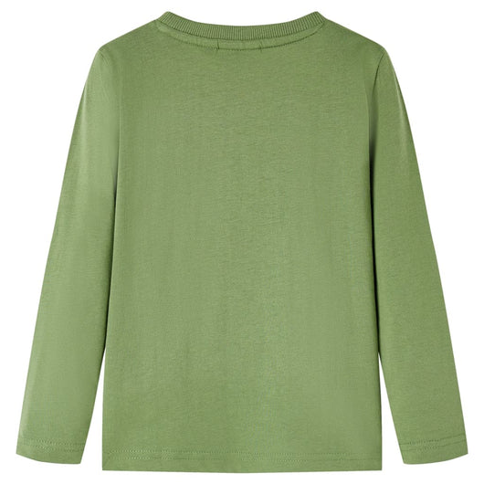 Maglietta da Bambino a Maniche Lunghe Cachi Chiaro 140