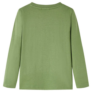 Maglietta da Bambino a Maniche Lunghe Cachi Chiaro 140 12763