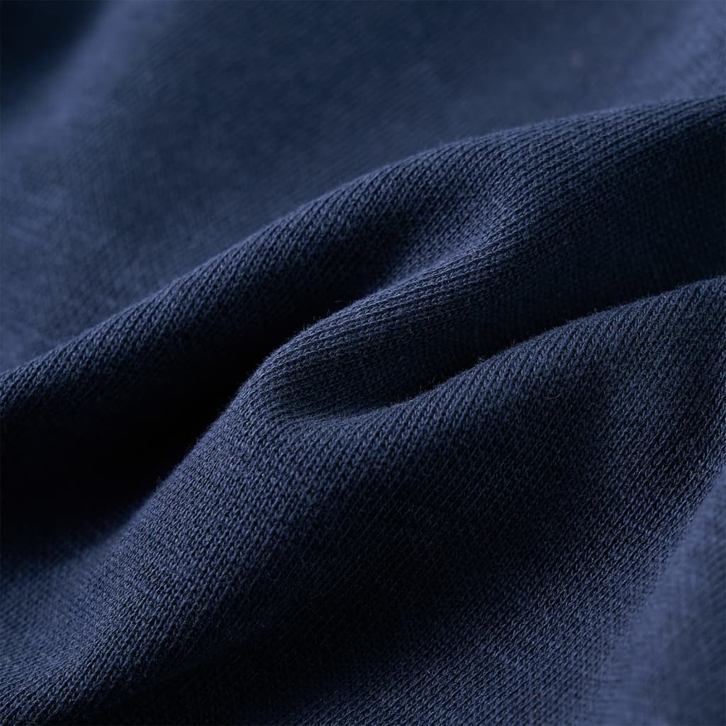 Felpa da Bambino con Cappuccio Blu Marino Mélange e Arancione 140 12778