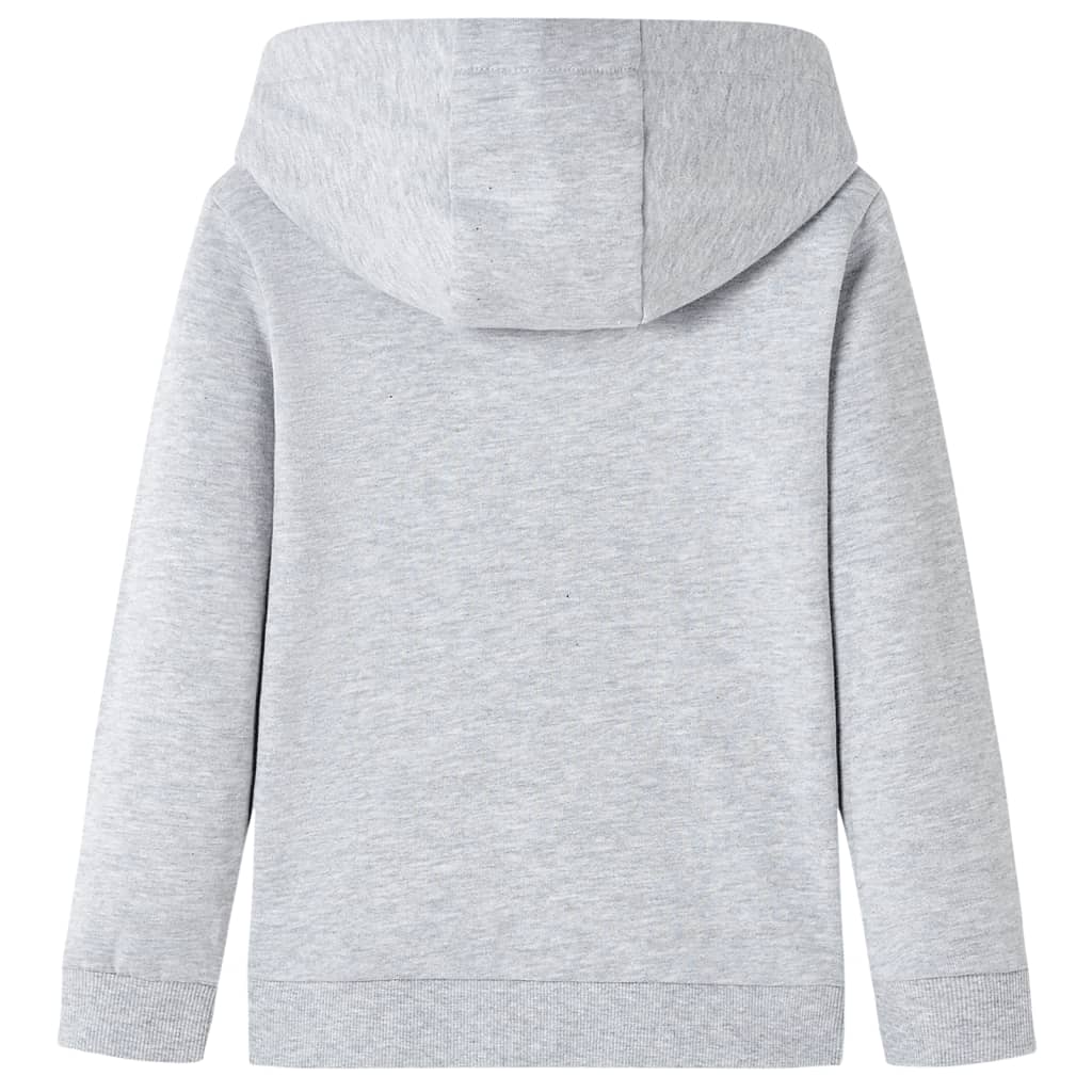 Felpa da Bambino con Cappuccio Grigio MÃ©lange e Arancione 140cod mxl 133774