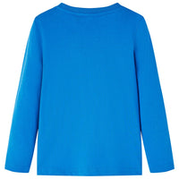 Maglietta da Bambino Maniche Lunghe Blu Cobalto 128cod mxl 84078