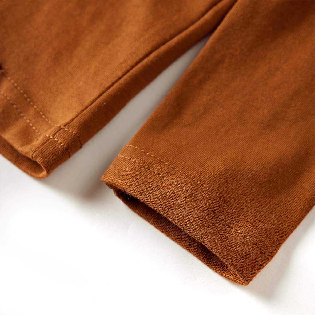 Maglietta da Bambina a Maniche Lunghe Cognac 116 12836