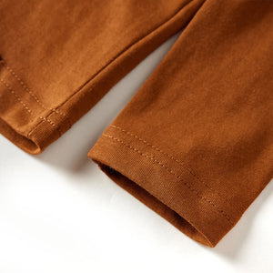 Maglietta da Bambina a Maniche Lunghe Cognac 116 12836