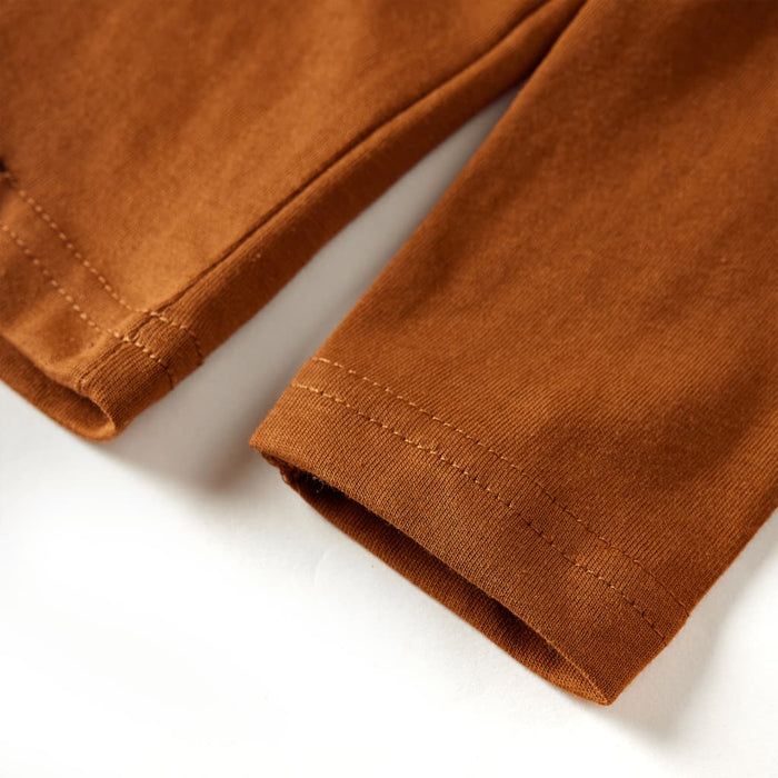 Maglietta da Bambina a Maniche Lunghe Cognac 116 12836