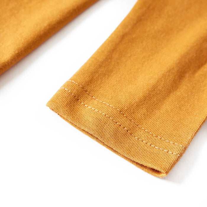 Maglietta da Bambino a Maniche Lunghe Ocra Scuro 92 12854