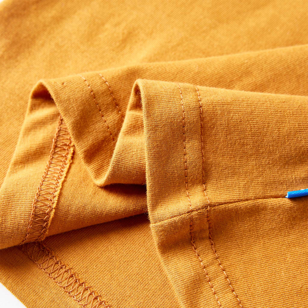 Maglietta da Bambino a Maniche Lunghe Ocra Scuro 116 12856