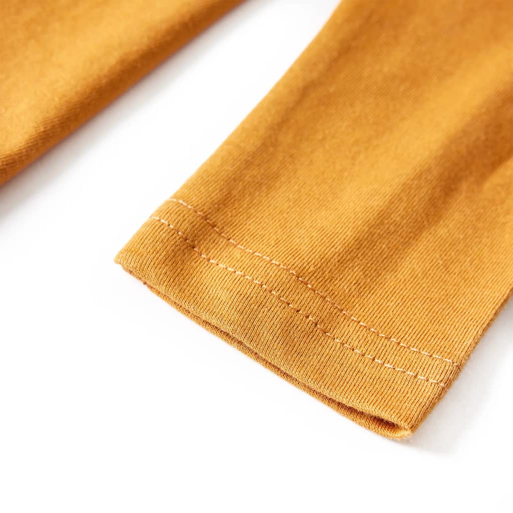 Maglietta da Bambino a Maniche Lunghe Ocra Scuro 116 12856