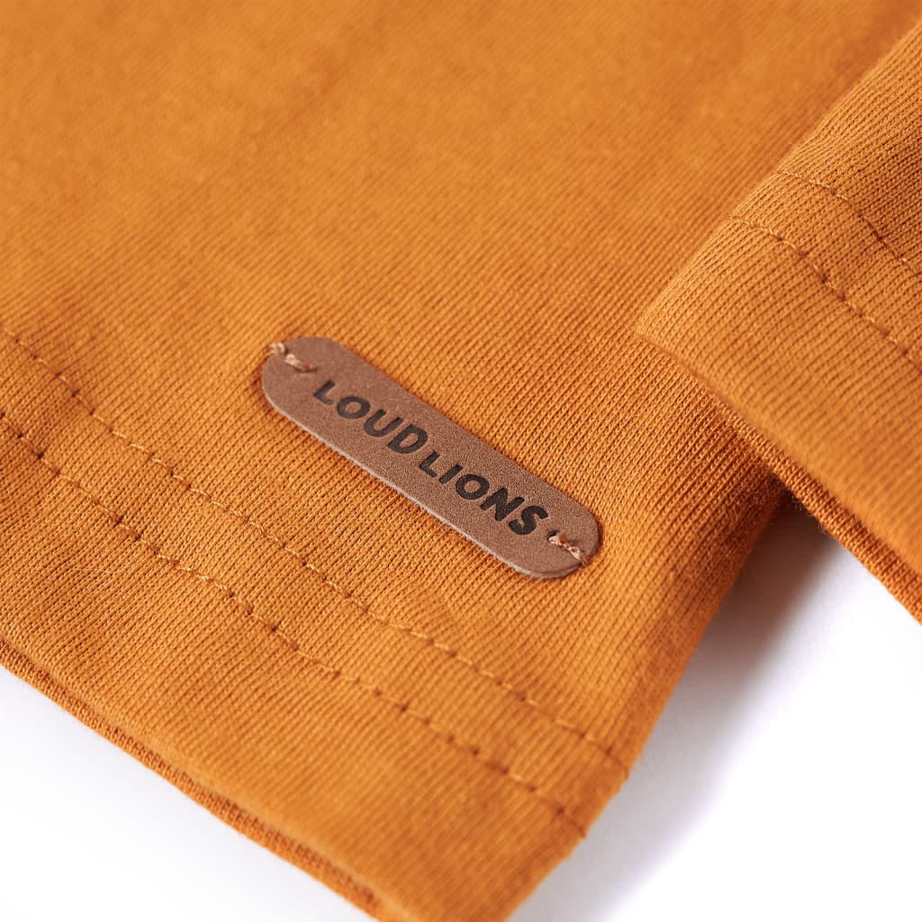 Maglietta da Bambino a Maniche Lunghe Ocra Scuro 92 12889