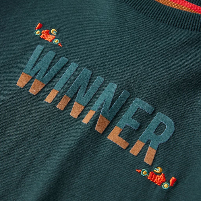 Maglietta da Bambino a Maniche Lunghe Verde Scuro 116 12901