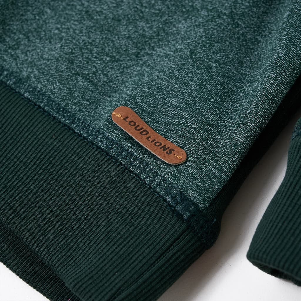 Felpa con Cappuccio per Bambini Verde Scuro 92 12904