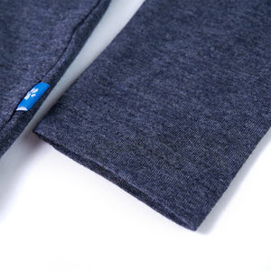 Maglietta da Bambino a Maniche Lunghe Blu Scuro Mélange 92 12939