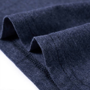 Maglietta da Bambino Maniche Lunghe Blu Scuro Mélange 140