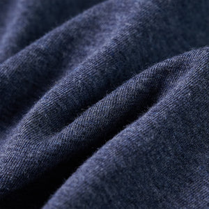 Maglietta da Bambino Maniche Lunghe Blu Scuro Mélange 140