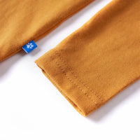 Maglietta da Bambino a Maniche Lunghe Ocra Scuro 104 12945