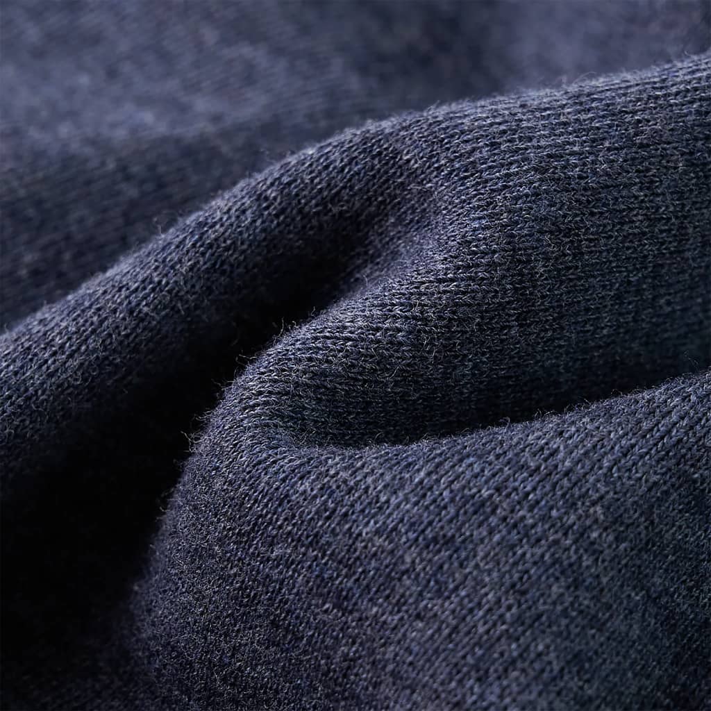 Felpa con Cappuccio e Cerniera per Bambini Blu Scuro Mélange 116 12951