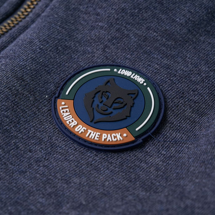 Felpa con Cappuccio e Cerniera per Bambini Blu Scuro Mélange 140 12953