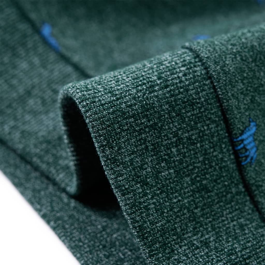 Felpa da Bambino Verde Scuro Mélange 116 12971