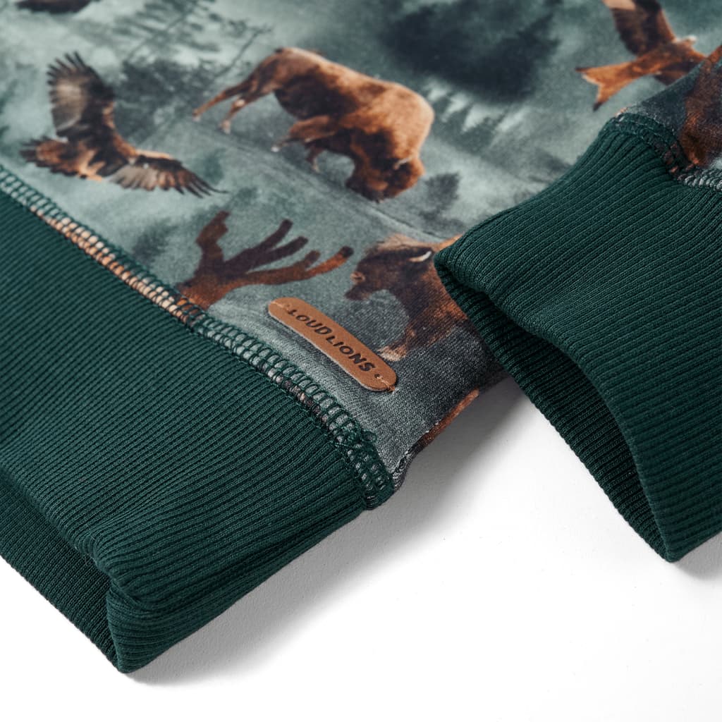 Felpa per Bambini Verde Scuro 116 12981