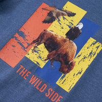 Maglietta Bambino a Maniche Lunghe Blu Mélange 128 12992