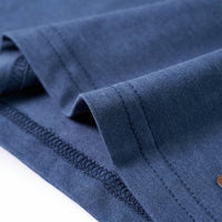 Maglietta Bambino a Maniche Lunghe Blu Mélange 128 12992