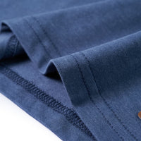 Maglietta Bambino a Maniche Lunghe Blu Mélange 140 12993