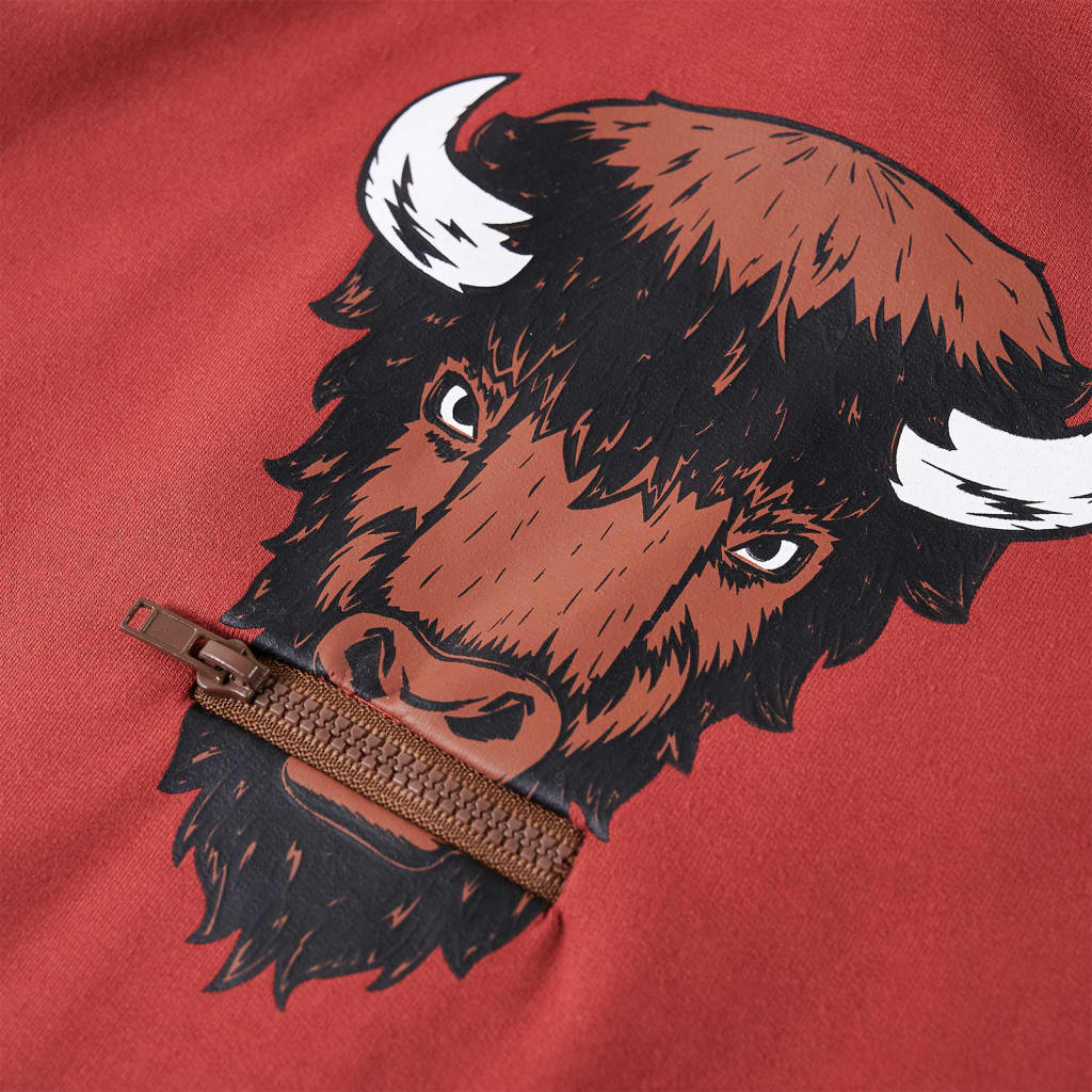 Felpa con Cappuccio per Bambini Rosso Bruciato 140 13013